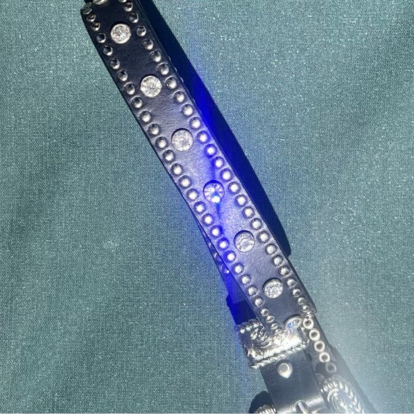 Nocona Belt Co Embellished Western Leather Black Belt Size Medium Good Condition - Picture 9 of 14